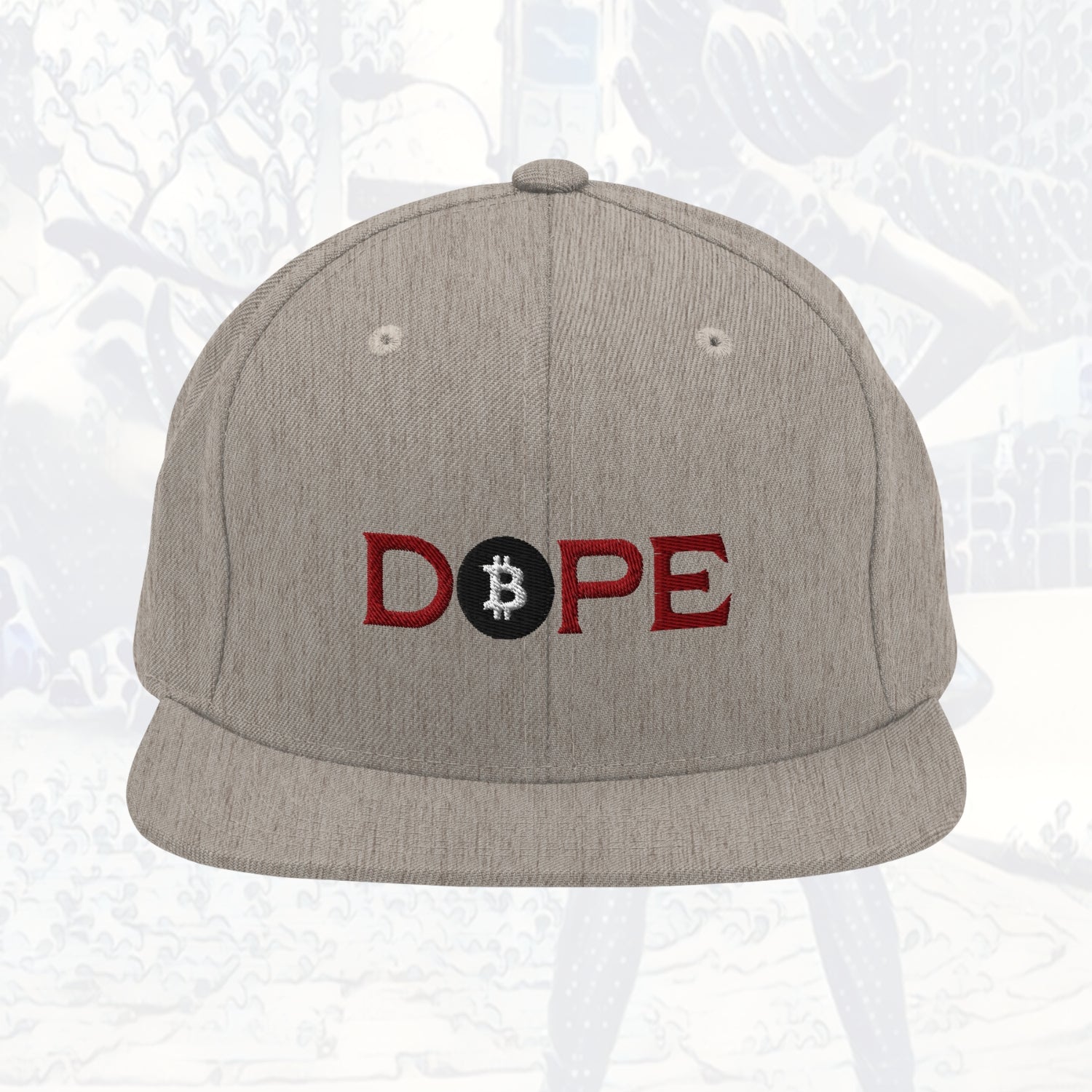 Bitcoin Is Dope D₿pe Genesis Snapback Hat All Heathers Edition