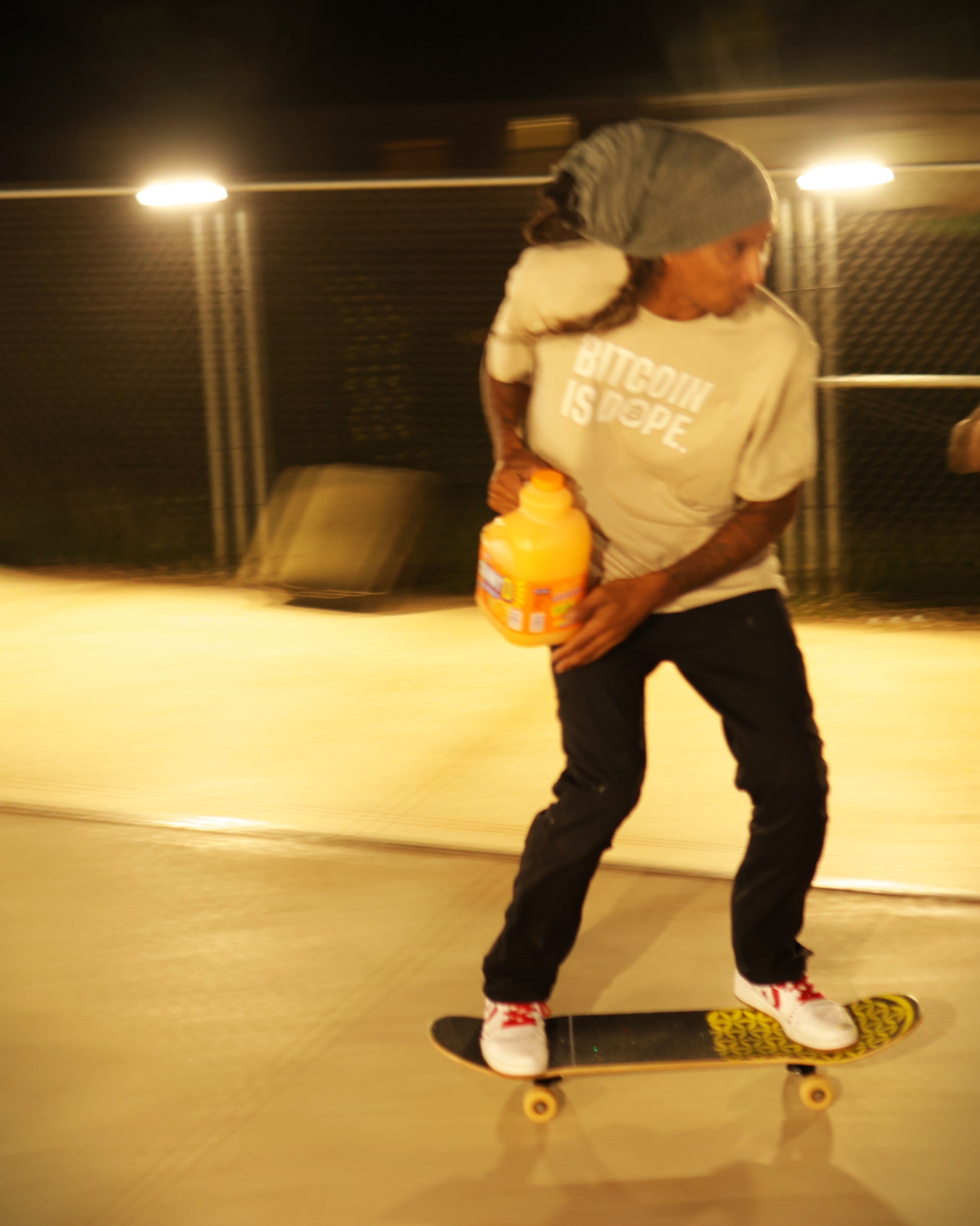 BITCOIN IS DOPE Premium Tee – Freed₿m Beige Sand Edition - Bitcoin Is Dope