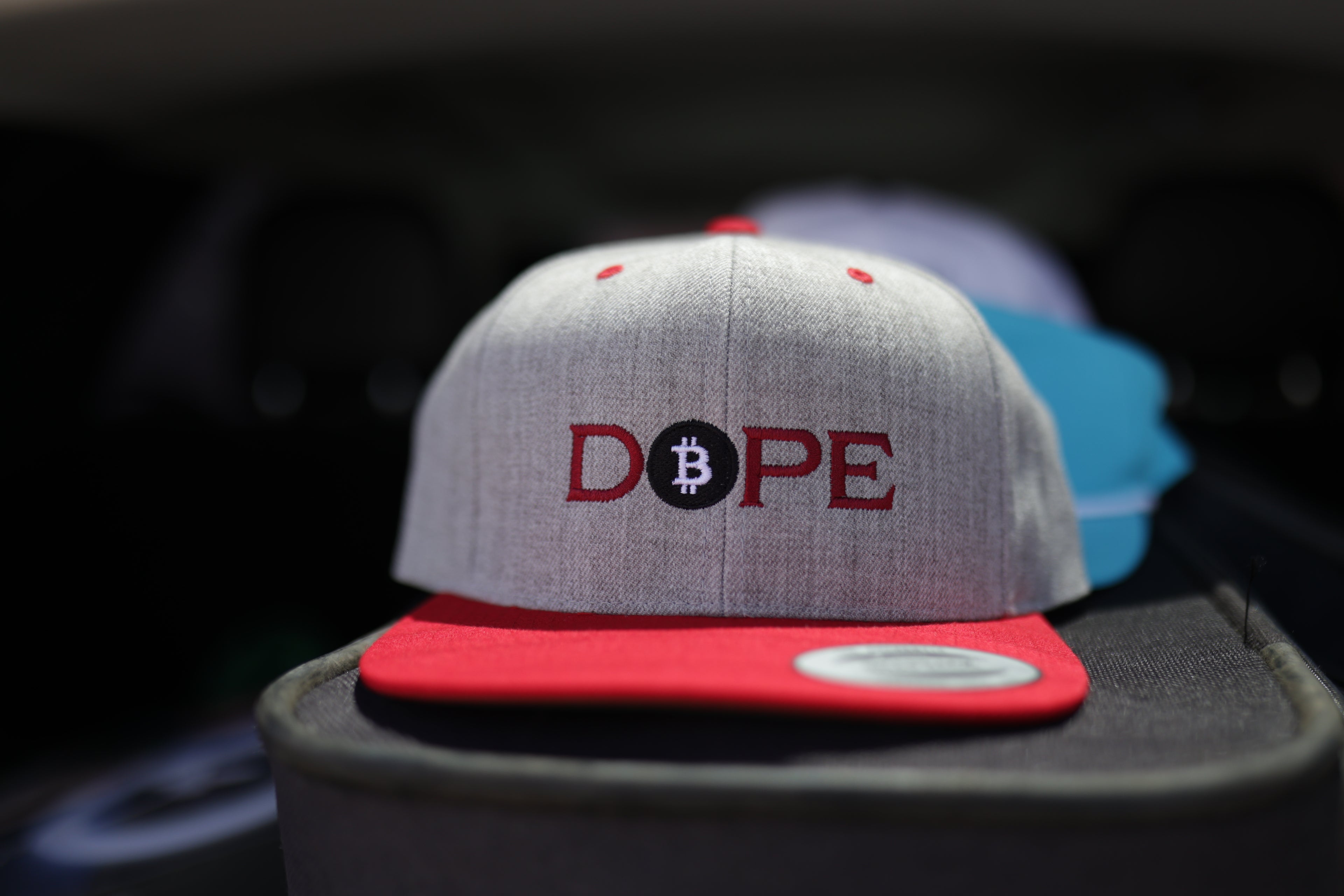 Bitcoin Is Dope D₿pe Genesis Snapback Hat Heathers + Red Edition