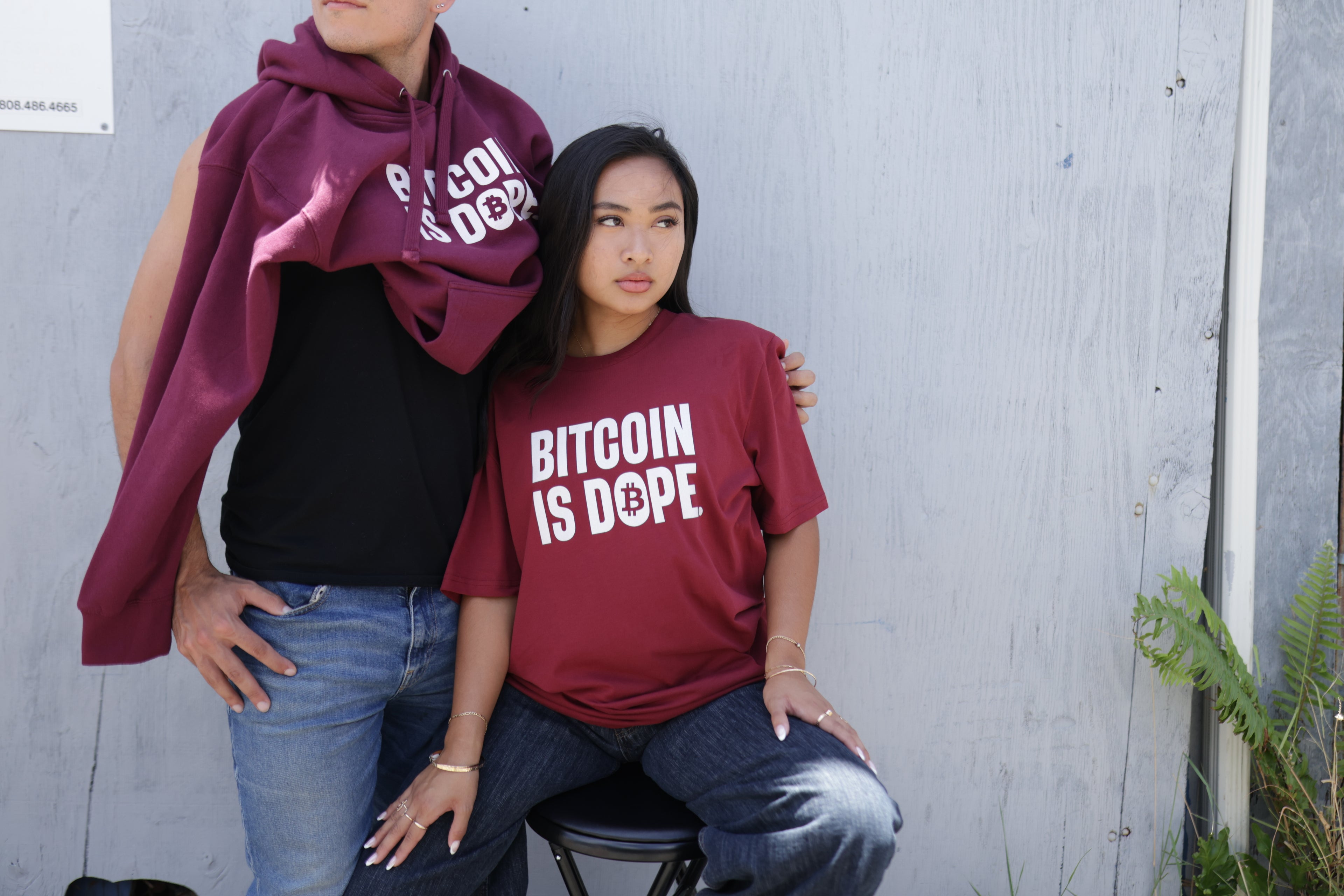 Bitcoin Is Dope Genesis HODLers Premium Hoodie Burgundy Edition