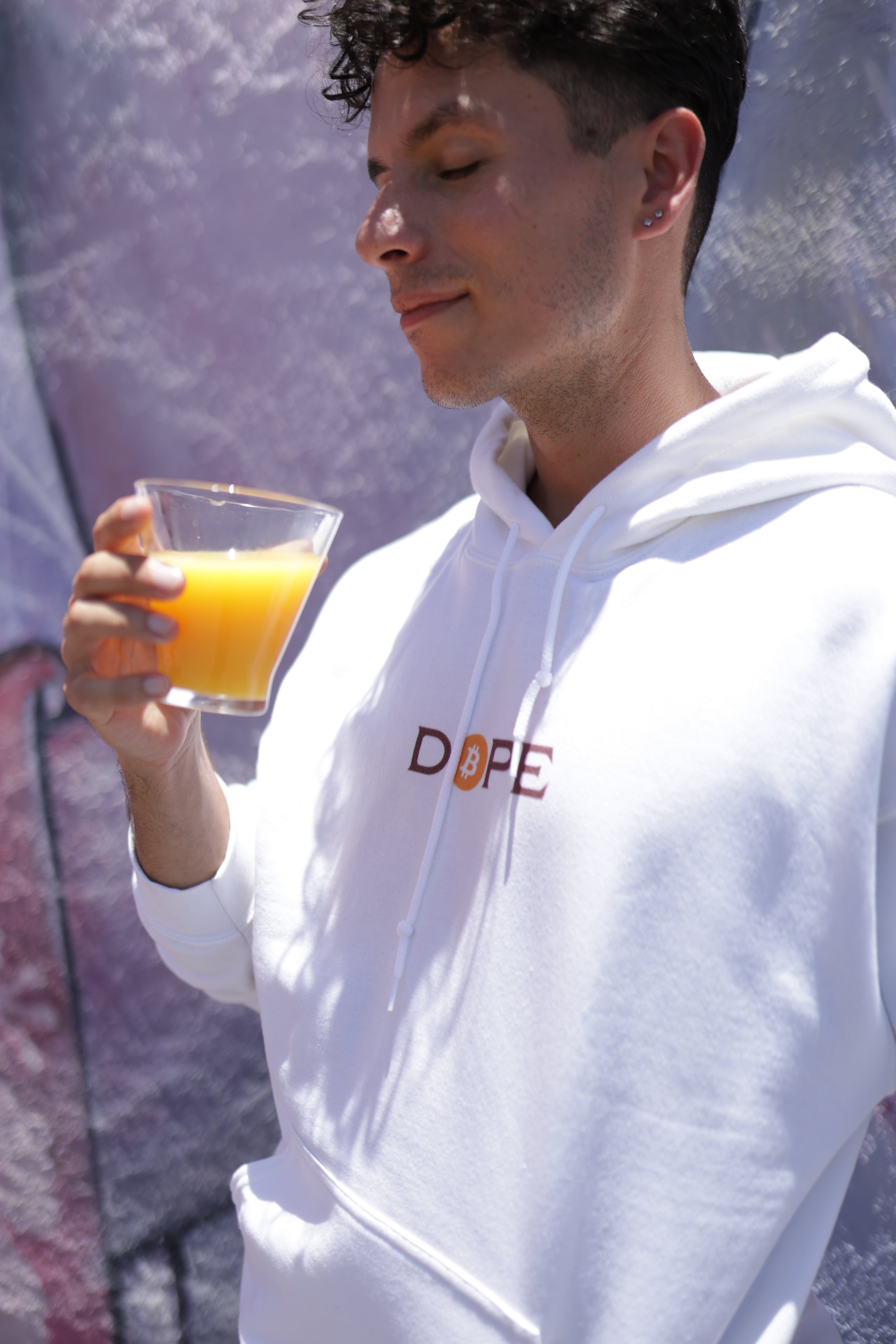 Bitcoin Is Dope D₿pe Genesis Hoodie White Edition