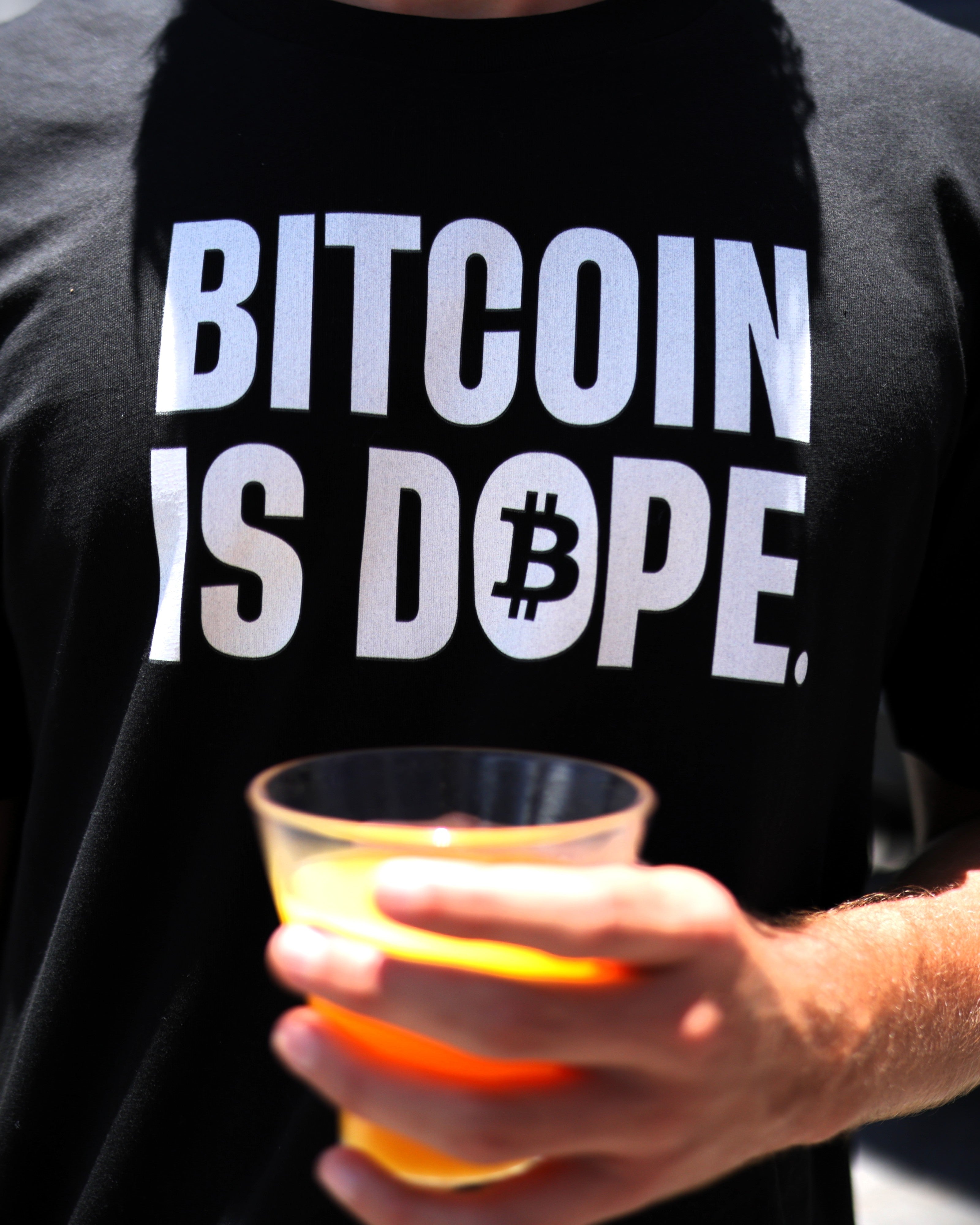 Bitcoin is Dope Genesis Dr₿p Premium Tee Shirt Bitcoin Freedom Black Edition 100% cotton