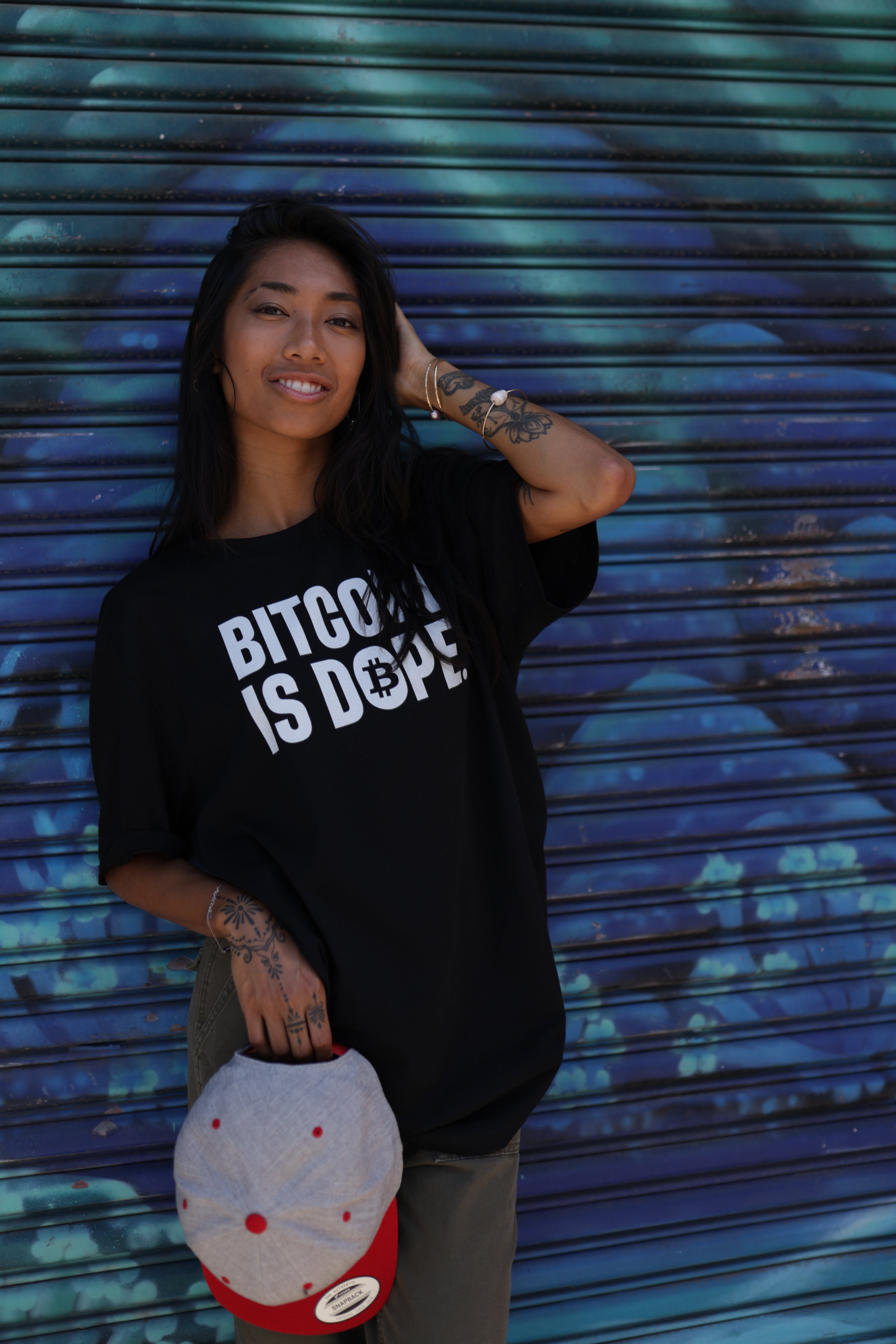 Bitcoin Is Dope D₿pe Genesis Snapback Hat Heathers + Red Edition