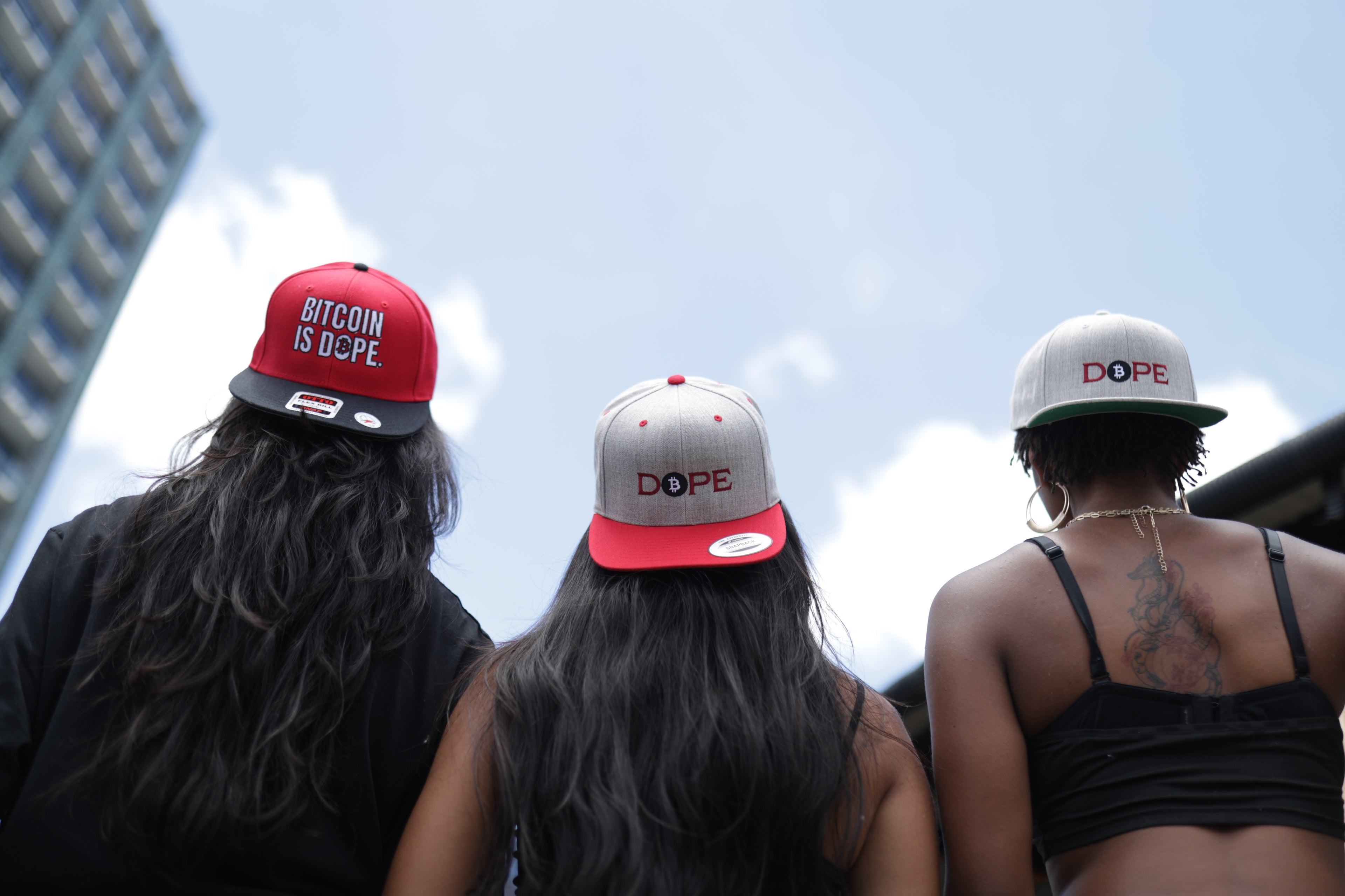 Bitcoin Is Dope D₿pe Genesis Snapback Hat Heathers + Red Edition