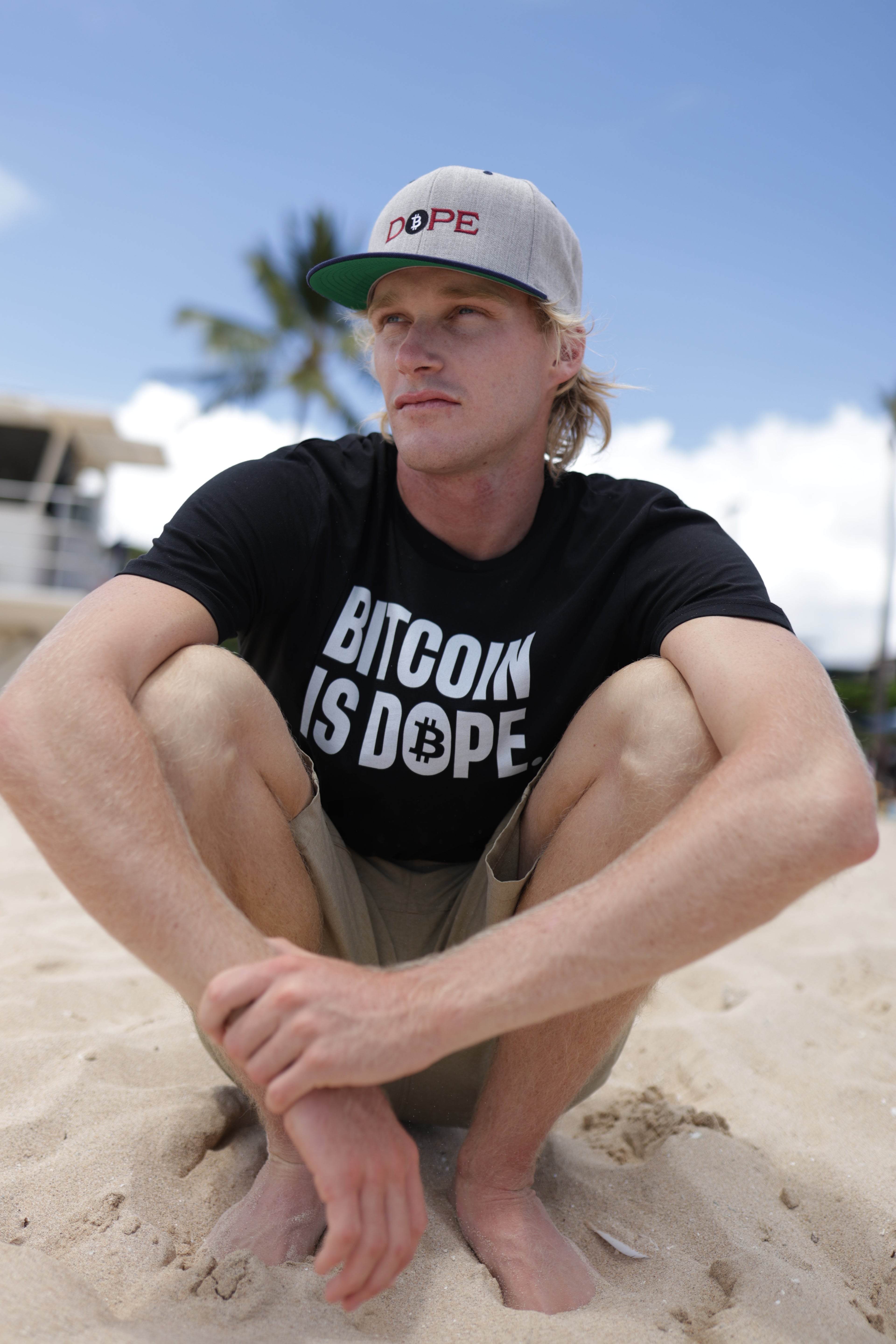 Bitcoin Is Dope D₿pe Genesis Snapback Hat Heathers + Navy Edition