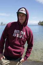 Bitcoin Is Dope Genesis HODLers Premium Hoodie Burgundy Edition