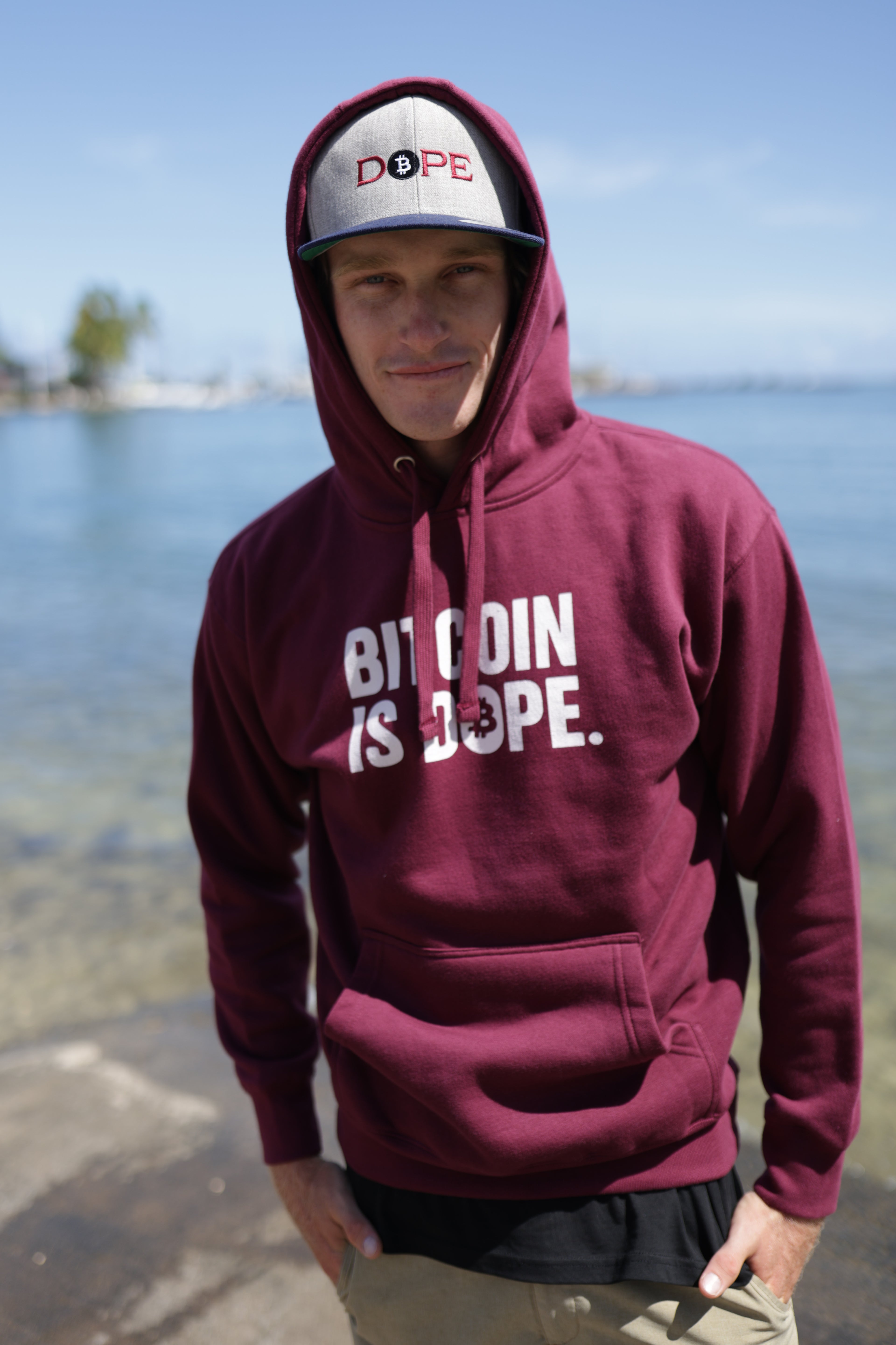 Bitcoin Is Dope Genesis HODLers Premium Hoodie Burgundy Edition