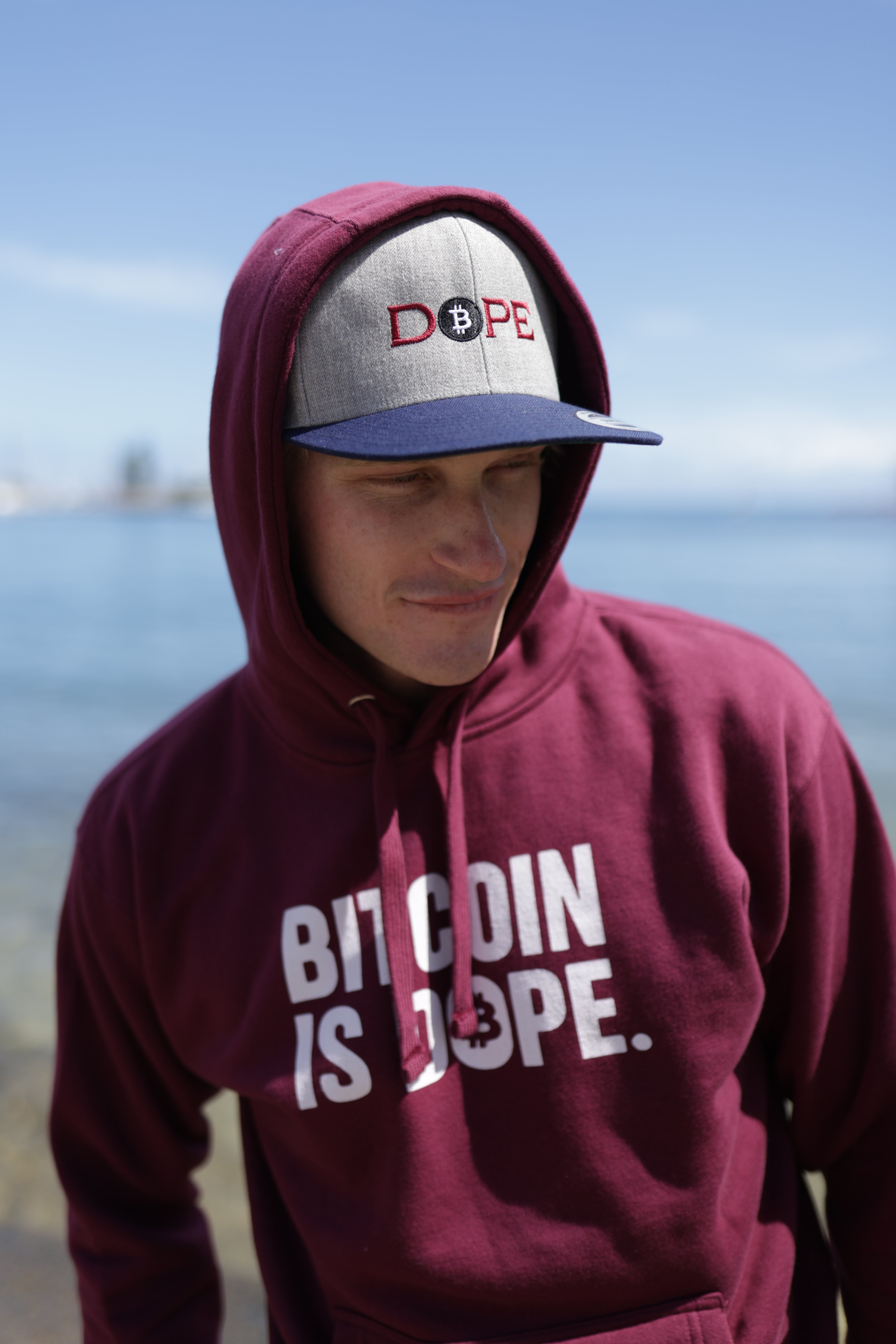 Bitcoin Is Dope Genesis HODLers Premium Hoodie Burgundy Edition