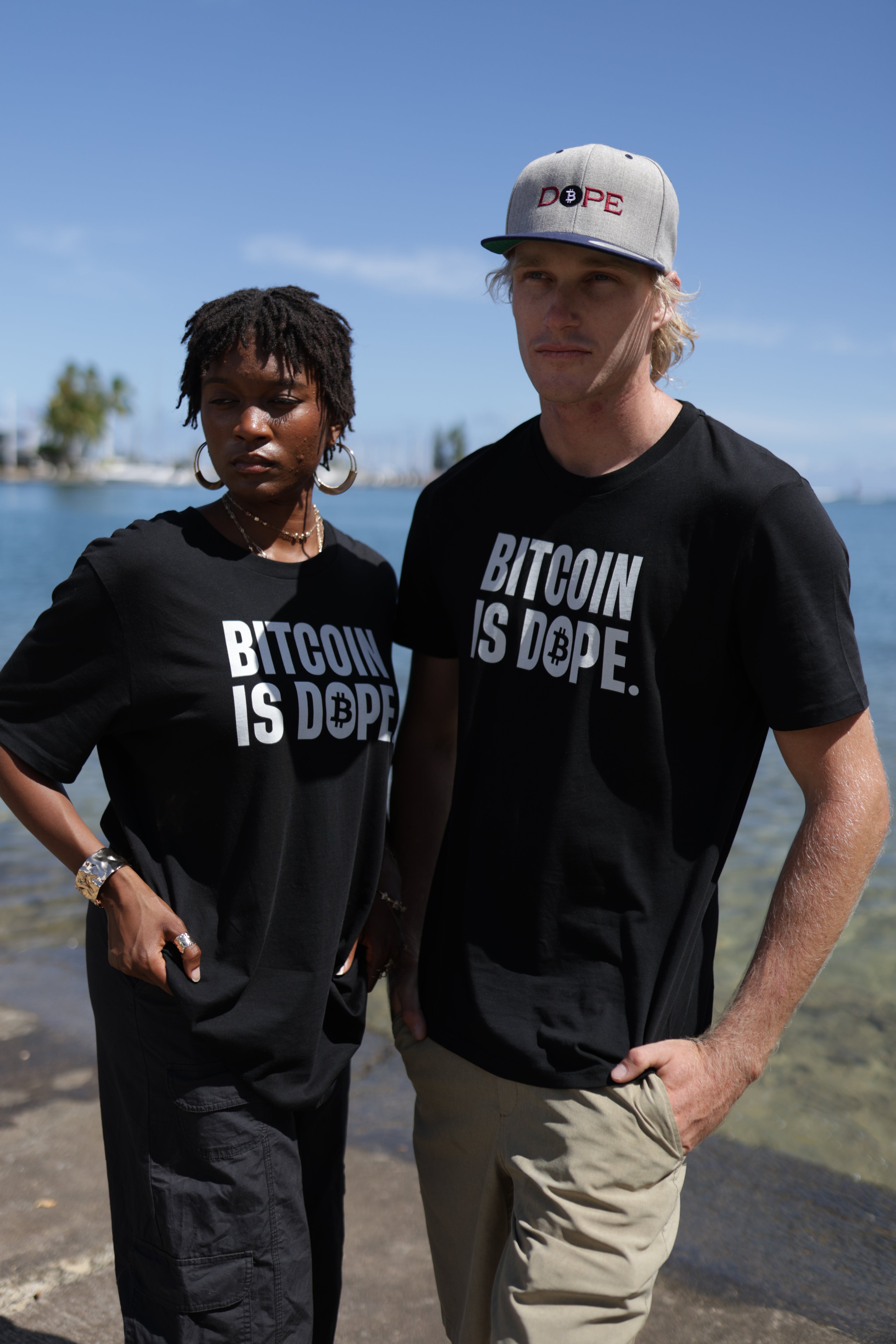 Bitcoin Is Dope D₿pe Genesis Snapback Hat Heathers + Navy Edition