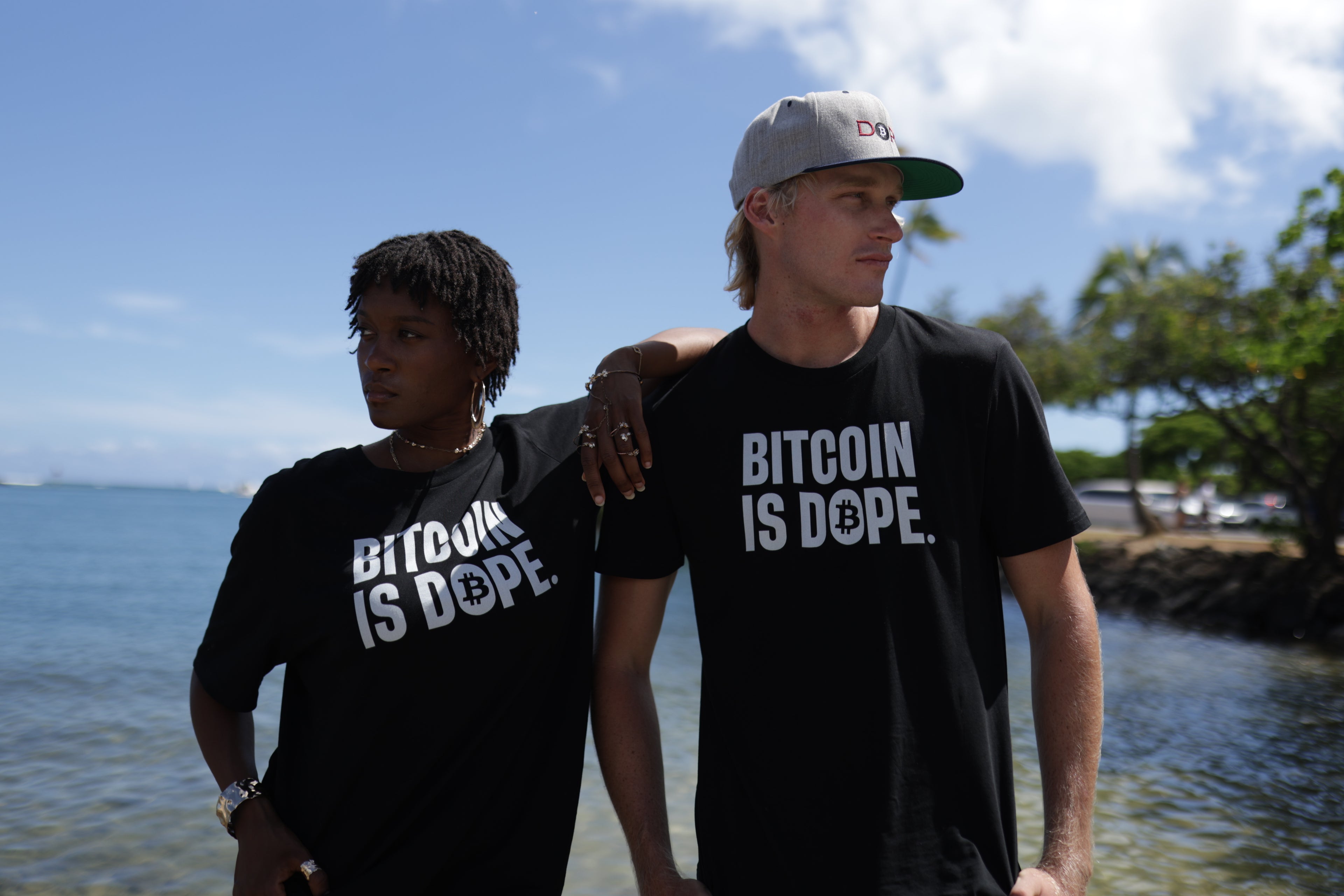 Bitcoin Is Dope D₿pe Genesis Snapback Hat Heathers + Navy Edition