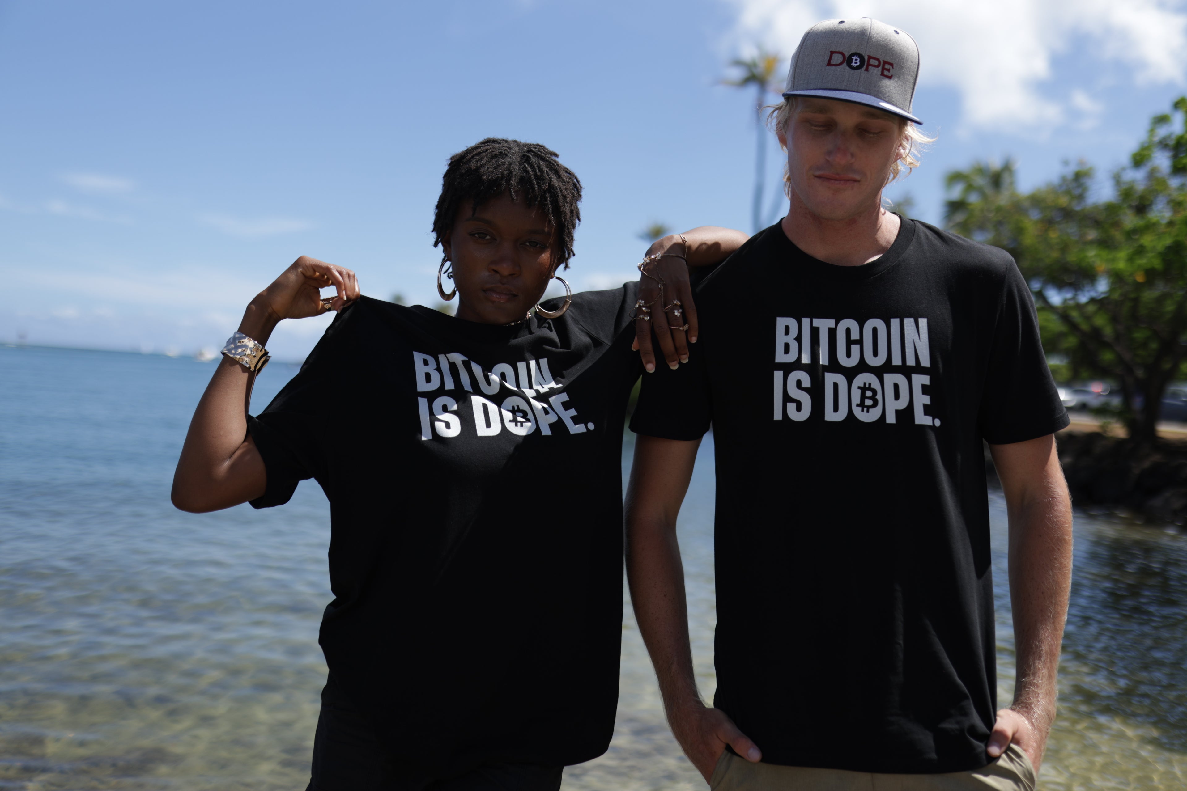 Bitcoin Is Dope D₿pe Genesis Snapback Hat Heathers + Navy Edition