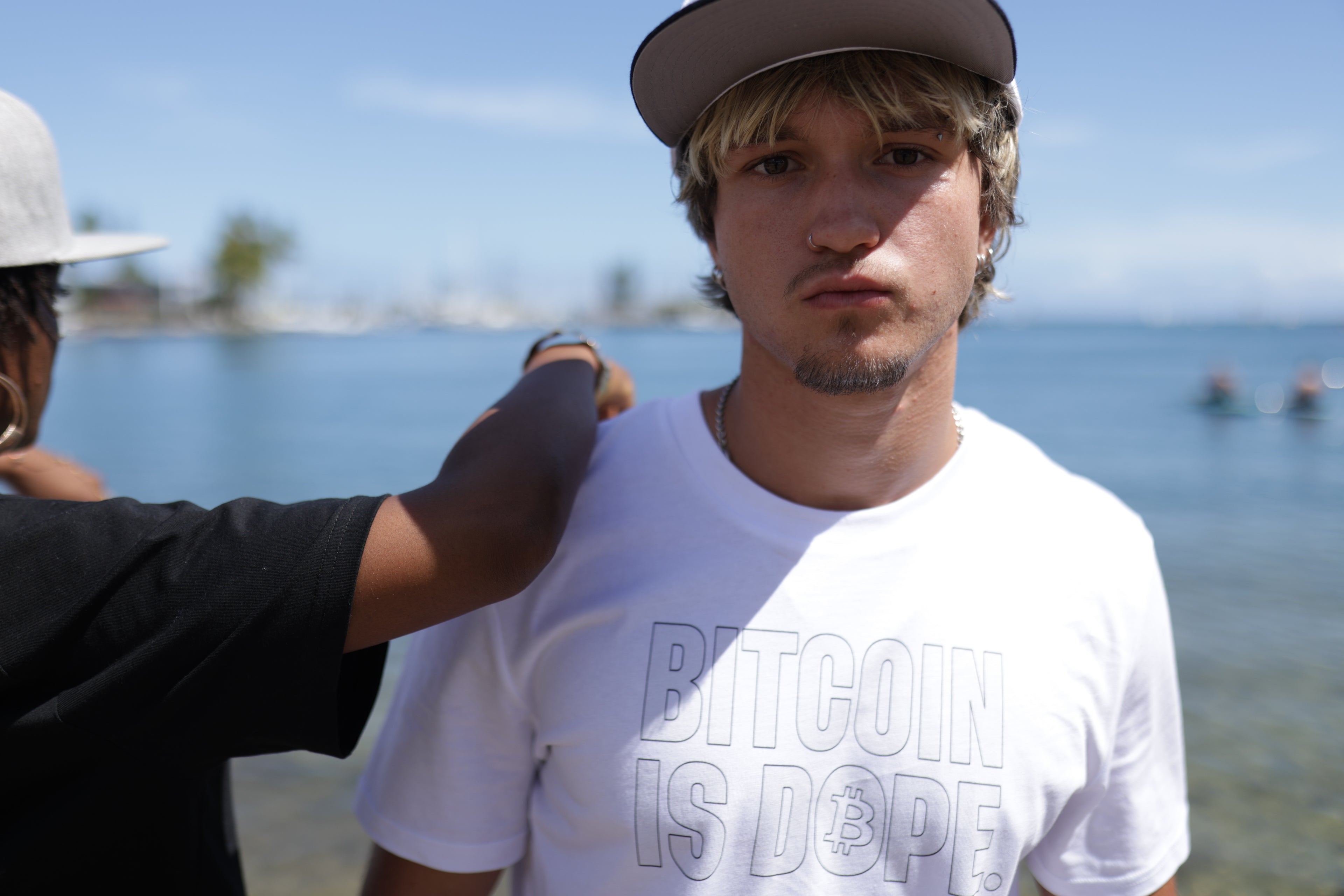 Bitcoin Is Dope Genesis Snapback Hat White + Black Edition