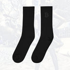 Bitcoin Is Dope Embroidered ₿ Socks – Black ₿ Edition