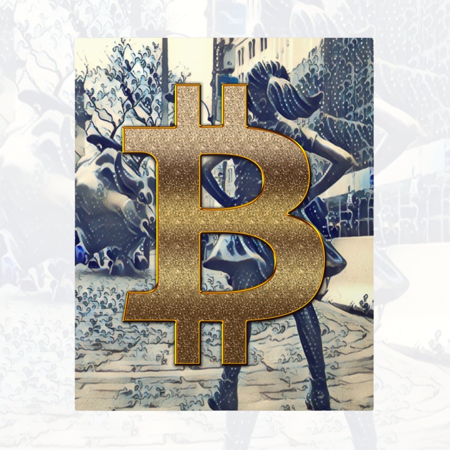 Bitcoin is Dope ₿ullish & Fearless Ukiyoe Fine Art Metal Print