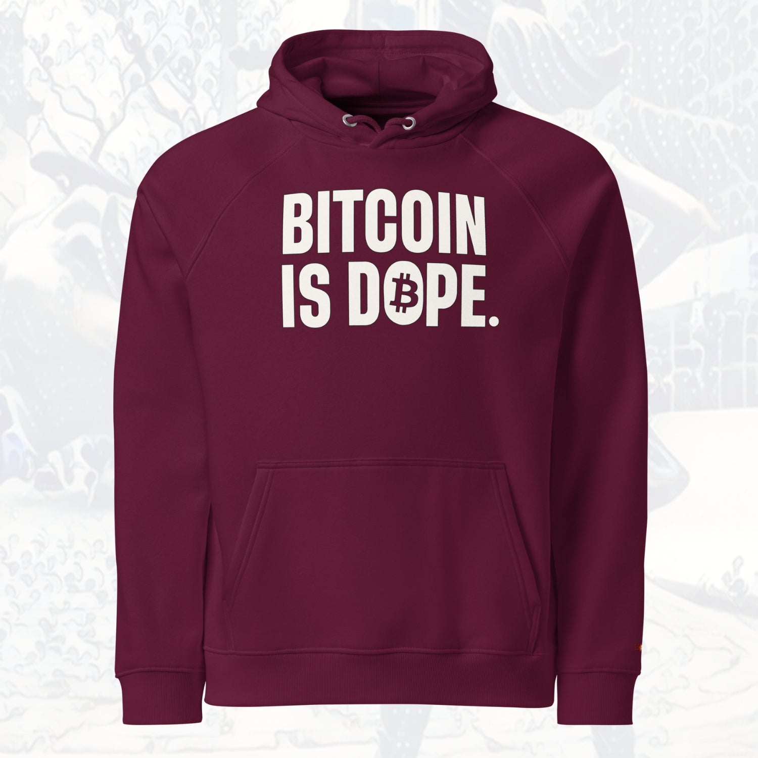 Bitcoin Is Dope Genesis HODLers Premium Hoodie Burgundy Edition