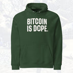 Bitcoin Is Dope Genesis HODLers Premium Hoodie Bitcoin Freedom Green Edition