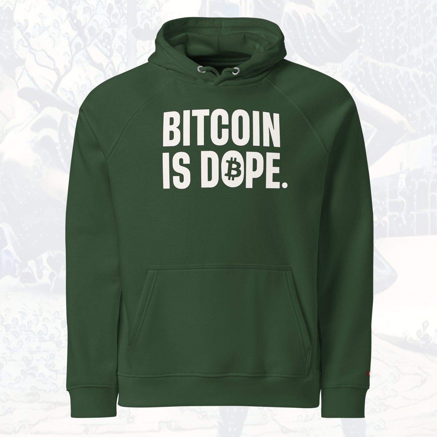 Bitcoin Is Dope Genesis HODLers Premium Hoodie Bitcoin Freedom Green Edition