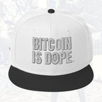 Bitcoin Is Dope Genesis Snapback Hat White + Black Edition