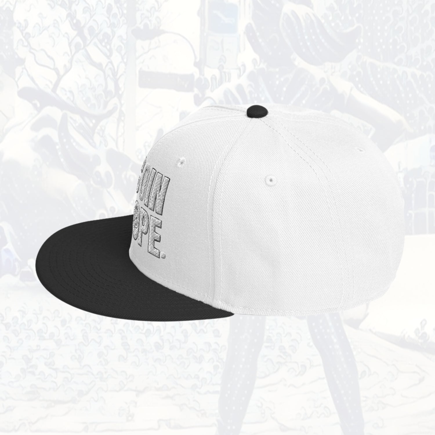 Bitcoin Is Dope Genesis Snapback Hat White + Black Edition