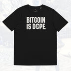 Bitcoin is Dope Genesis Dr₿p Premium Tee Shirt Bitcoin Freedom Black Edition 100% cotton