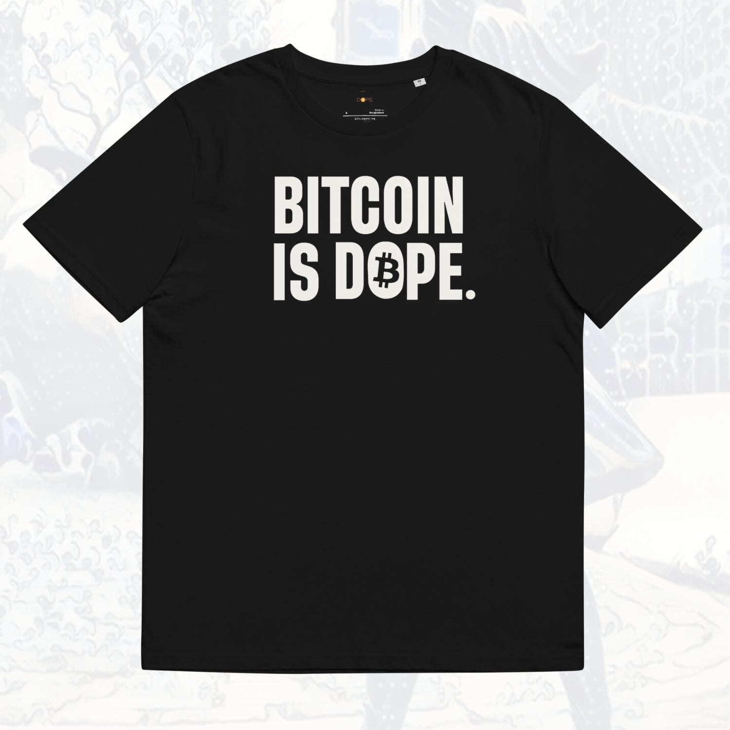 Bitcoin is Dope Genesis Dr₿p Premium Tee Shirt Bitcoin Freedom Black Edition 100% cotton