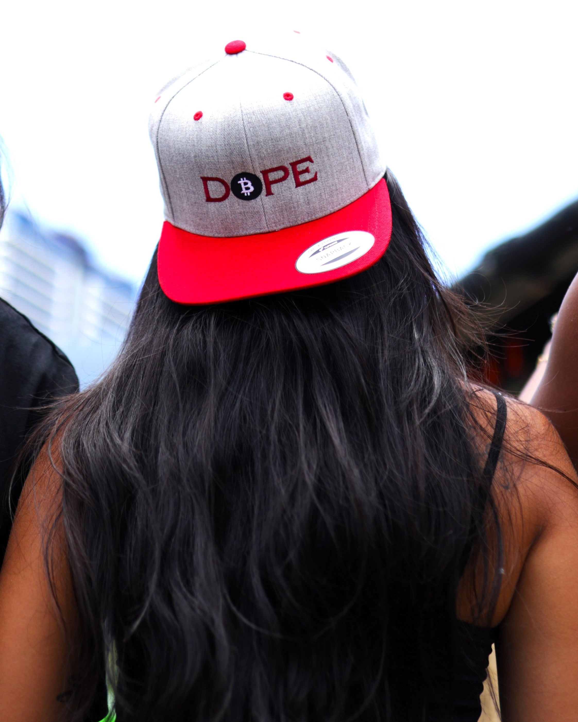 Bitcoin Is Dope D₿pe Genesis Snapback Hat Heathers + Red Edition - Bitcoin Is Dope