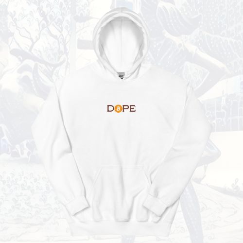 Bitcoin Is Dope D₿pe Genesis Hoodie White Edition