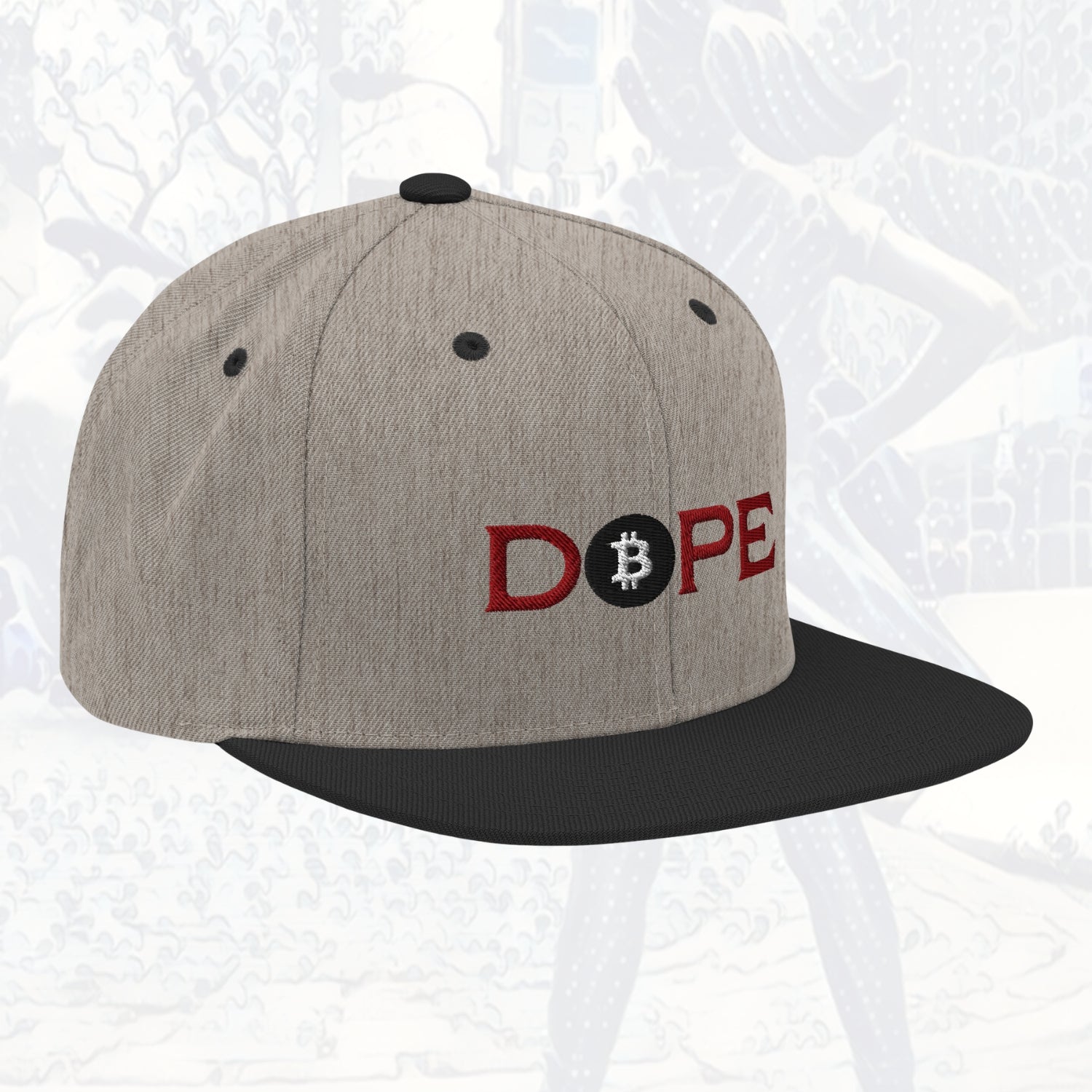 Bitcoin Is Dope D₿pe Genesis Snapback Hat Heathers + Black Edition