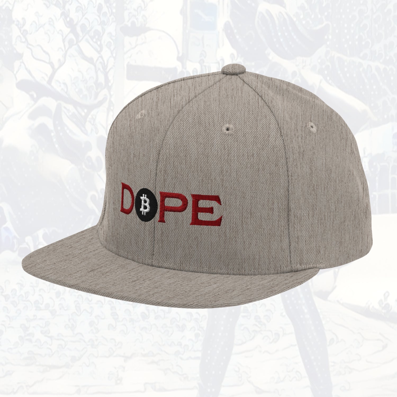 Bitcoin Is Dope D₿pe Genesis Snapback Hat All Heathers Edition