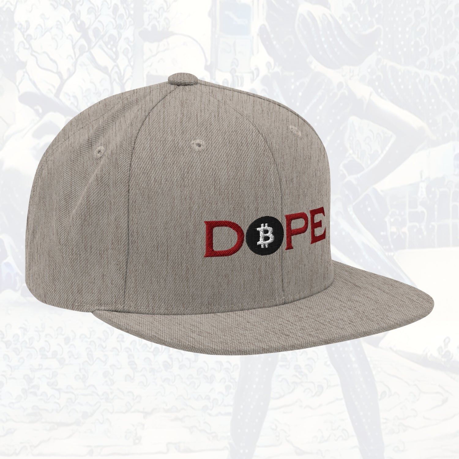 Bitcoin Is Dope D₿pe Genesis Snapback Hat All Heathers Edition