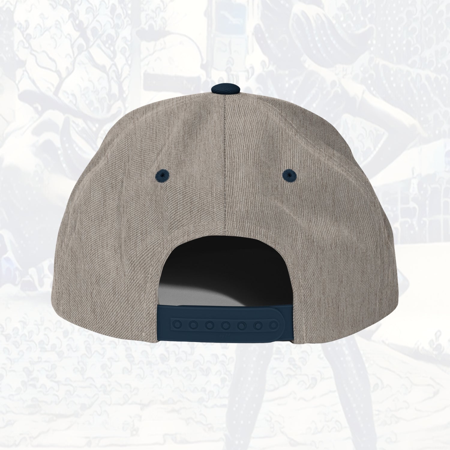 Bitcoin Is Dope D₿pe Genesis Snapback Hat Heathers + Navy Edition