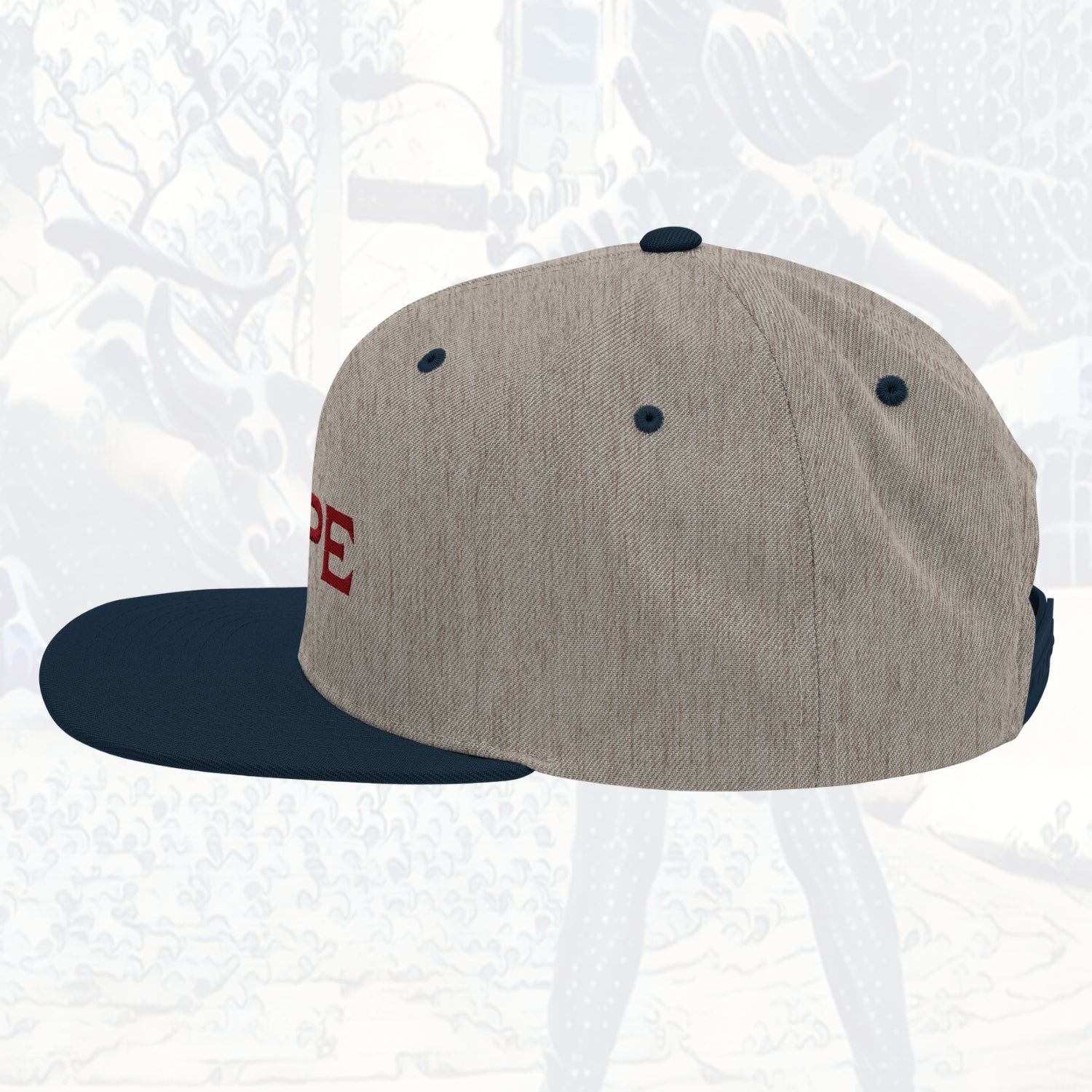 Bitcoin Is Dope D₿pe Genesis Snapback Hat Heathers + Navy Edition