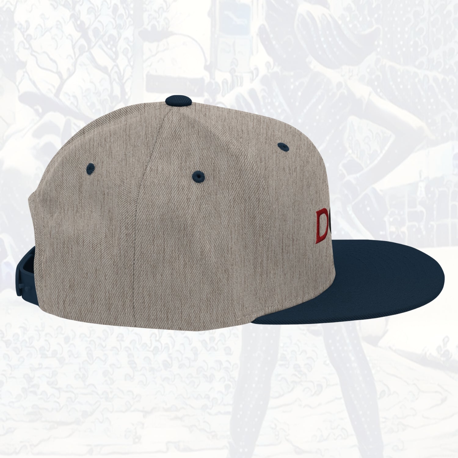 Bitcoin Is Dope D₿pe Genesis Snapback Hat Heathers + Navy Edition