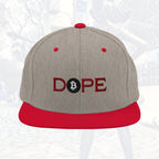 Bitcoin Is Dope D₿pe Genesis Snapback Hat Heathers + Red Edition