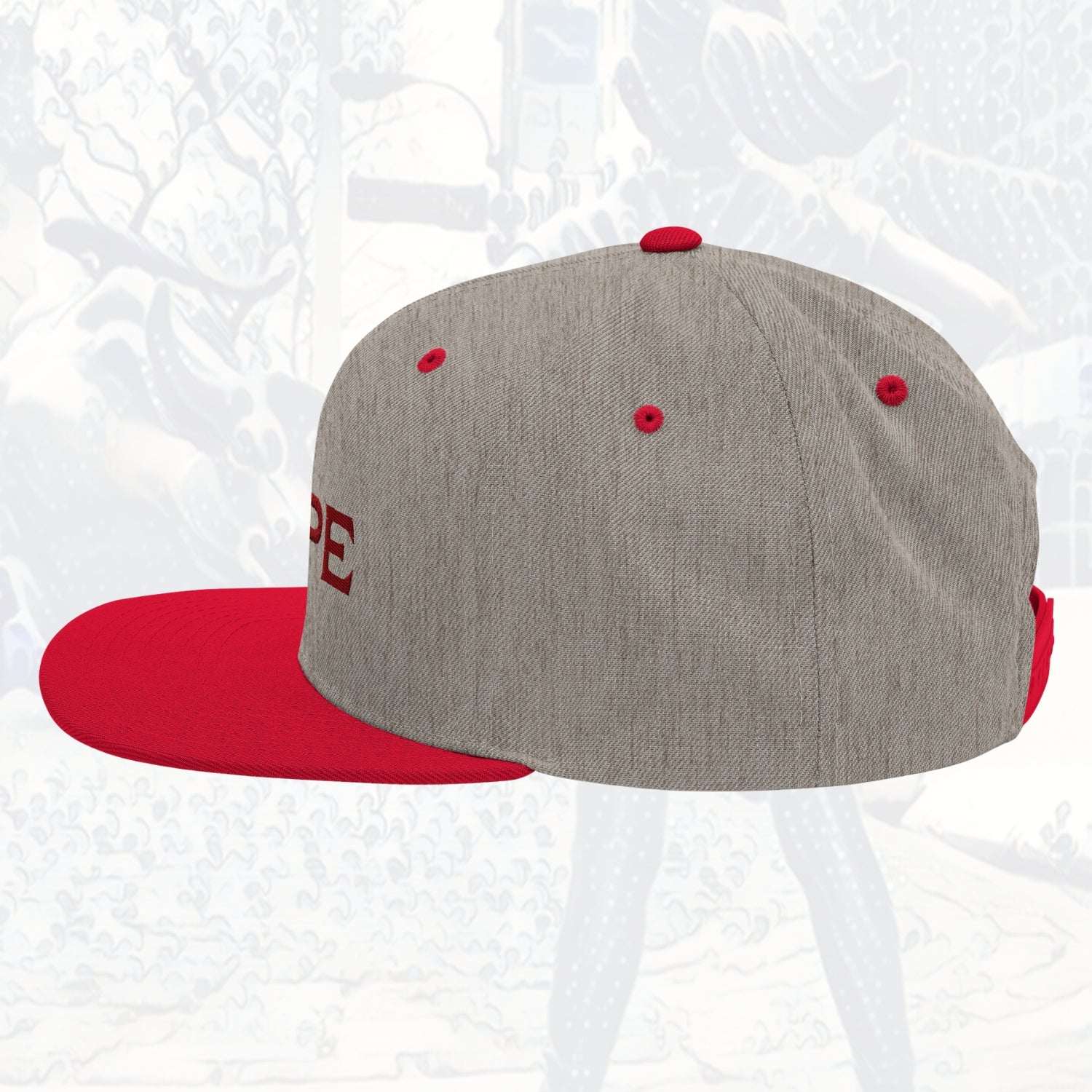 Bitcoin Is Dope D₿pe Genesis Snapback Hat Heathers + Red Edition