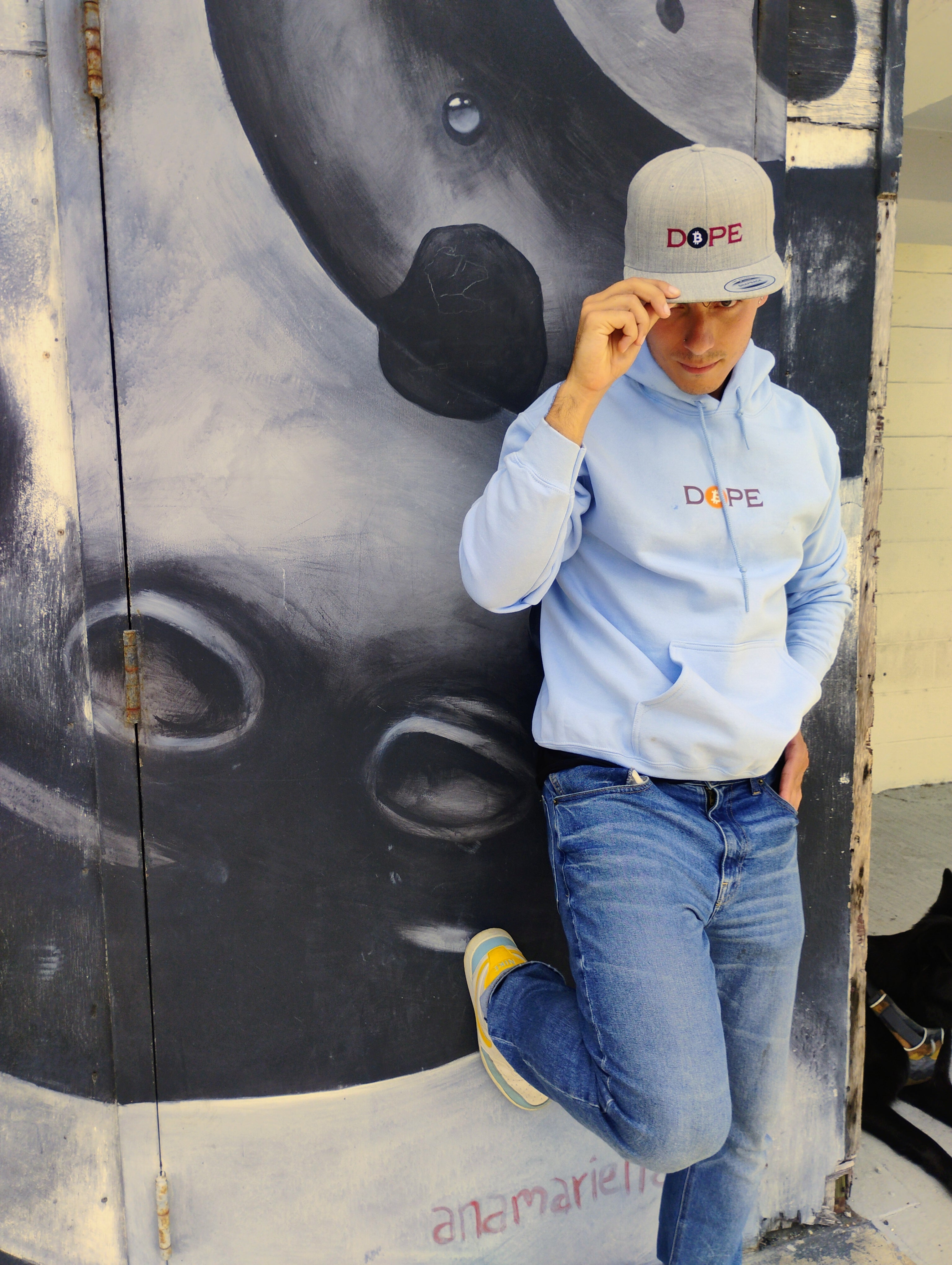 Bitcoin is Dope Genesis D₿PE Hoodie Light Blue Edition