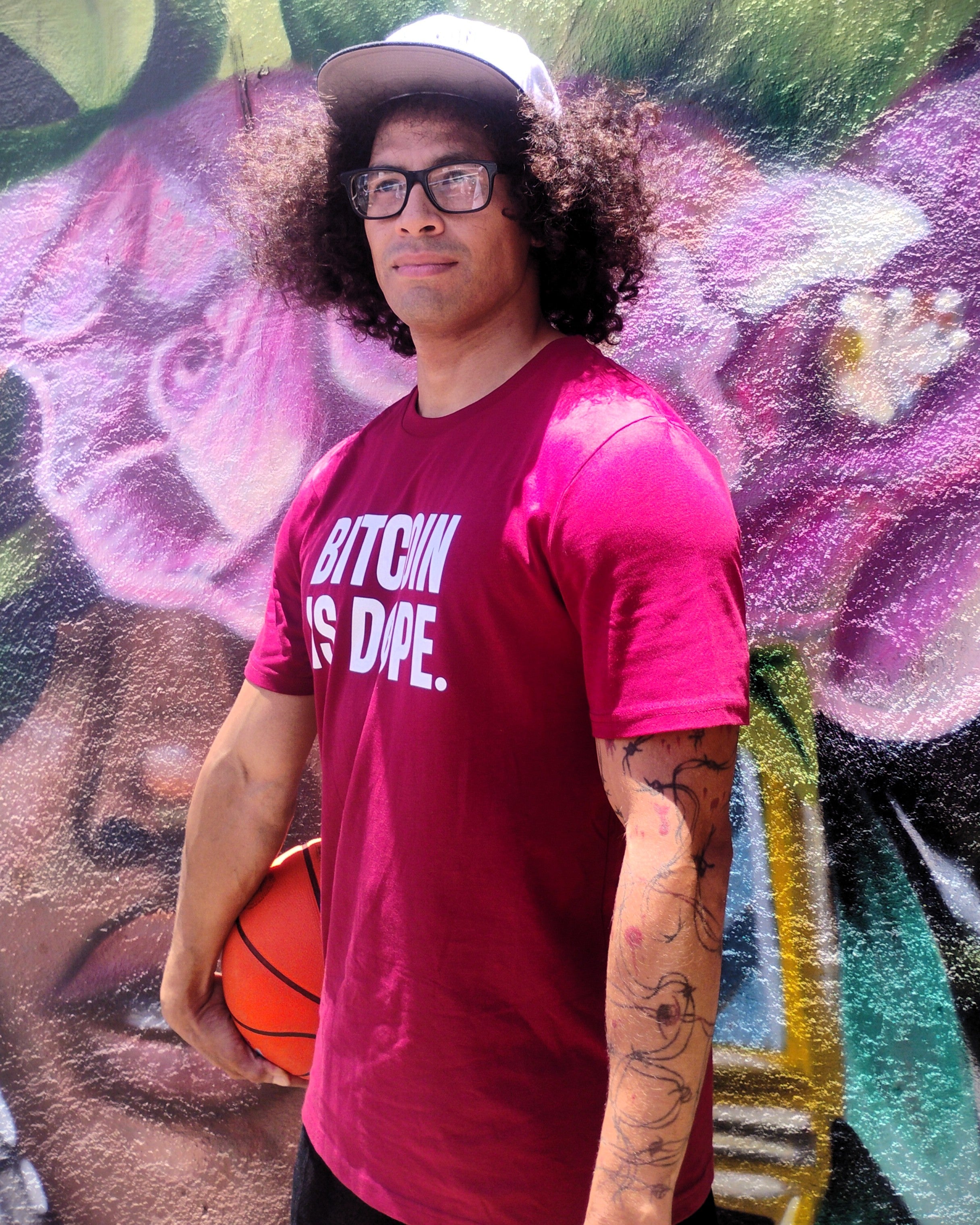 Bitcoin is Dope Genesis Dr₿p Premium Tee Shirt Bitcoin Freedom Burgundy Edition 100% cotton