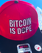 Bitcoin Is Dope Genesis Snapback Hat Red + Black Edition - Bitcoin Is Dope