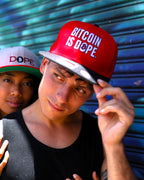 Bitcoin Is Dope Genesis Snapback Hat Red + Black Edition - Bitcoin Is Dope