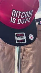 Bitcoin Is Dope Genesis Snapback Hat Red + Black Edition